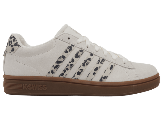 99492 - 148 - M | COURT TIEBREAK II SDE | SNOW WHITE/LIGHT GRAY/LEOPARD/GUM - K - Swiss US - FOOTWEAR