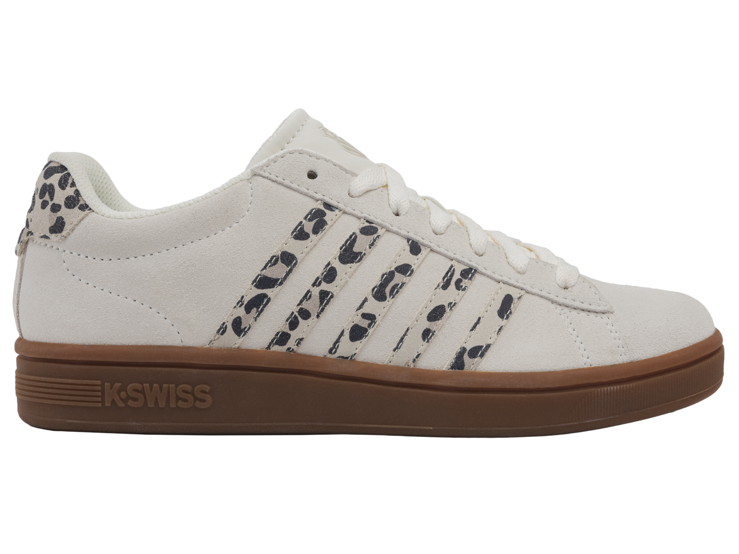 99492-148-M | COURT TIEBREAK II SDE | SNOW WHITE/LIGHT GRAY/LEOPARD/GUM