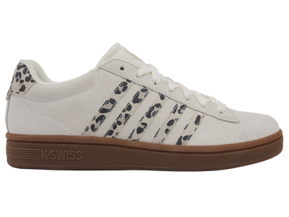 99492-148-M | COURT TIEBREAK II SDE | SNOW WHITE/LIGHT GRAY/LEOPARD/GUM