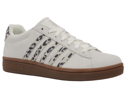 99492-148-M | COURT TIEBREAK II SDE | SNOW WHITE/LIGHT GRAY/LEOPARD/GUM