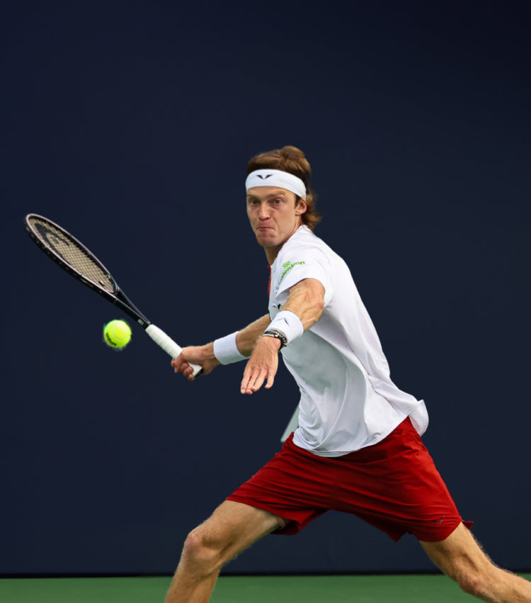 Andrey Rublev playing tennis